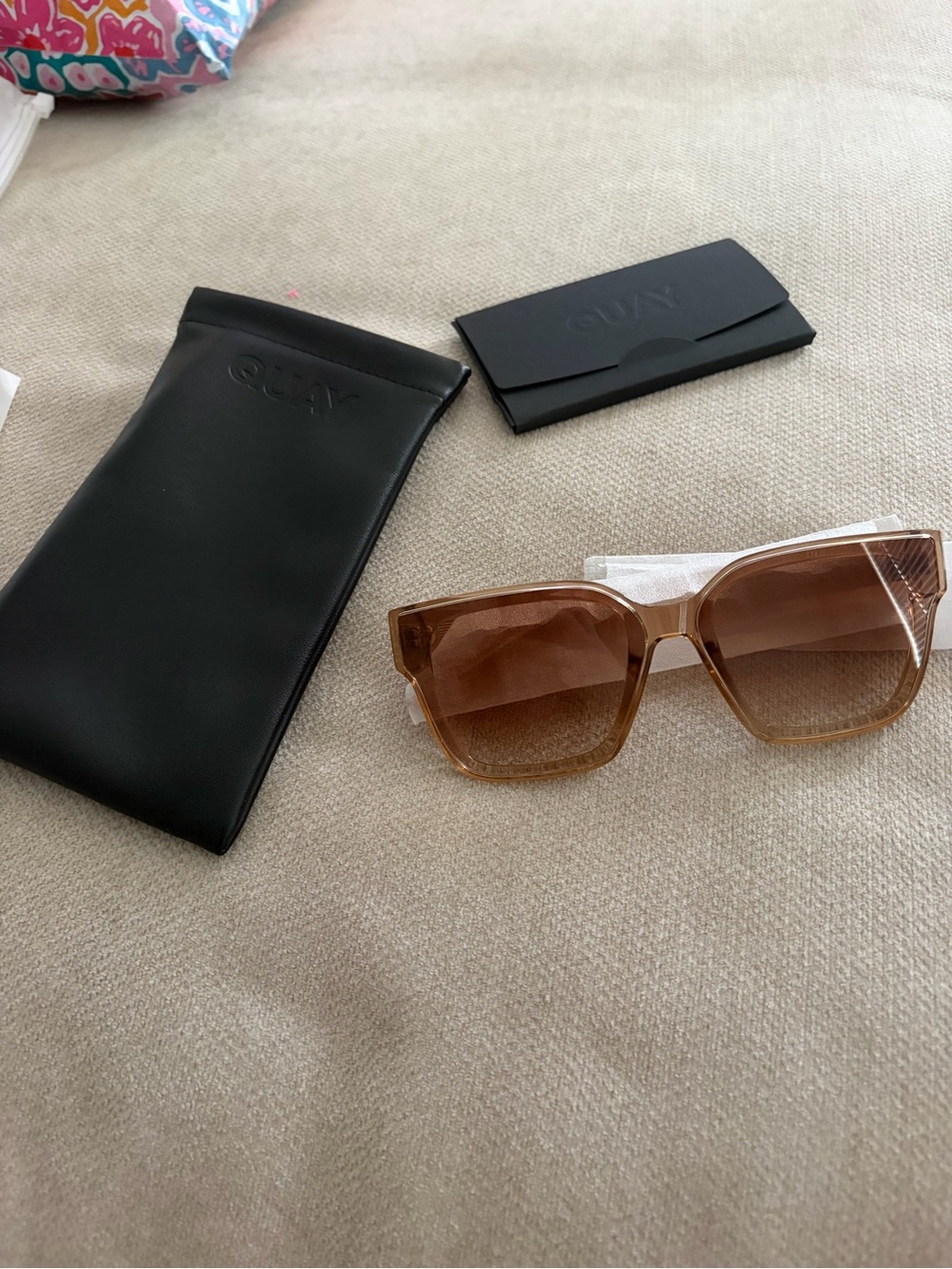 Quay Australia Square Gradient Brown Sunglasses